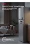 270L No Frost Inverter Refrigerator, Dark Silver, Glass Shelves, Fast Cooling, Energy Saving - 7