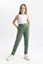Girl's Elastic Waist Sweatpants Pocketed Jogger Pants Z8779A624Sm - 4