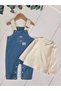 100% Cotton Baby Boy Long Sleeve Seasonal Salopet Double Set - 6