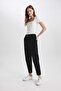 Paperbag Gabardine Trousers High Waist Pocket Basic Straight Standard Leg S2790Az24Sm - 3