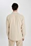 Regular Fit Waffle Striped Cotton Long Sleeve Shirt B2902Ax24Sp - 5