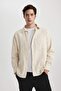 Oversize Wide Fit Polo Neck Waffle Long Sleeve Shirt C2841Ax24Sp - 7
