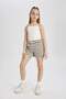 Elastic Waist Striped Shorts for Girls A2466A824Hs