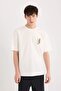 100% Cotton Oversize Crew Neck Back Print Short Sleeve T-Shirt B5813Ax24Sp - 4