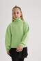 Girl's Oversize Wide Fit Turtleneck Sweater B1729A823Wn - 4