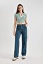 Wide Leg Cargo High Waist Long Washed Jean Pants B8245Ax24Sp - 2