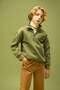 Boy's Oversize Wide Fit Stand Collar Printed Thick Sweatshirt B1735A823Wn - 2