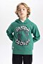 سويت شيرت سميك بغطاء للرأس للأولاد من NBA Boston Celtics B4909A823WN - 6