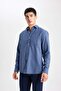 Regular Fit Textured Pocket Detailed Long Sleeve Shirt B1872Ax23Au - 6