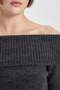 Fitted Open Shoulder Sweater B3826Ax23Wn - 5