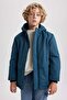 Boy's Water Repellent Hooded Fleece Lined down Jacket A2272A823Wn - 6