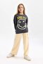 Cargo Fit Elastic Waist Wide Leg Sweatpants for Girls B2550A823Wn