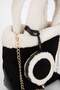 Women's Teddy Detailed Suede Handbag A7536Axns - 4