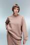 Oversize Wide Fit Crew Neck Thick Basic Plain Sweatshirt V2697Az23Wn - 3
