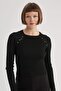 Fitted Crew Neck Rib Knit Knitwear Sweater B6770Ax23Wn