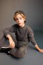 Boy's Oversized Wide Fit Crew Neck Washed Faded Effect Printed Sweatshirt C0360A823Cw - 3