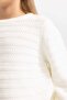 Girl's Crew Neck Knitted Sweater B1926A823Wn - 5
