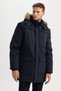 Water Repellent Removable Hood Faux Fur Zipper Pocket Taffeta Coats Parka X3983Az23Wn - 4