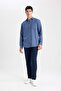 Regular Fit Textured Pocket Detailed Long Sleeve Shirt B1872Ax23Au - 5