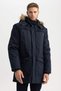 Water Repellent Removable Hood Faux Fur Zipper Pocket Taffeta Coats Parka X3983Az23Wn - 3