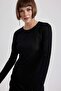 Bodycon Body-Hugging Round Neck Shiny Fabric Long Sleeve Mini Dress B6669Ax23Wn - 6
