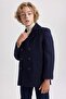 Boy's Buttoned Classic Melton Coat A3629A823Wn - 7