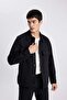 Polo Collar Snap Closure Pocketed Shirt Jacket Z5178Az23Au - 6