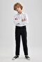 Boy's Black Gabardine School Trousers U3254A623Au