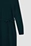 Regular Fit Half Turtleneck Basic Slit Long Sleeve Maxi Knitwear Dress A9807Ax23Wn - 8