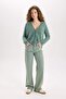 Oversize Wide Fit V-Neck Knitwear Cardigan K7886Az23Wn - 2