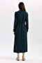 Regular Fit Half Turtleneck Basic Slit Long Sleeve Maxi Knitwear Dress A9807Ax23Wn - 6