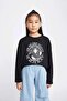 Girls Wednesday Oversize Wide Fit Crew Neck Long Sleeve T-Shirt B3545A823Wn - 5