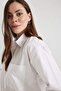 Oversized Wide Fit Oxford Long Sleeve 100% Cotton Shirt Z4893Az23Au - 5