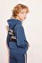 Boy's Oversized Wide Fit Hooded Sweatshirt A6586A823Wn - 4