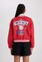 Oversized Wide Fit College Collar Embroidered Thick Bomber Jacket B2593Ax23Wn - 6