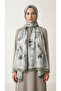 Mira Silk Retro Patterned Cotton Shawl Mena Series Khaki Leaf - 8