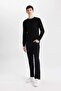Standard Fit Regular Cut Crew Neck Jacquard Basic Knitwear Sweater A5234Ax24Wn - 2