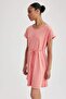 100% Cotton A-Line Crew Neck Combed Cotton Short Sleeve Dress B0655Axns - 3