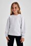 Girls Relax Fit Gray Crew Neck School Sweatshirt A2797A823Au - 4