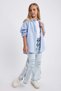 Girl's Wide Leg Ripped Detailed Wide Leg Jean Trousers Z4708A623Au - 4
