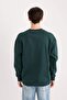 سويت شيرت بطبعة، بياقة دائرية وقصة بوكسية - X8282AZ23AU - 6