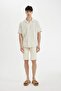 Regular Fit Summer Lapel Collar Textured Short Sleeve Shirt A9335Ax23Hs - 2