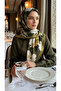 Mira Silk Patterned Cotton Soft Shawl Mena Series Green - 6