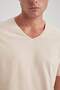 100% Cotton Slim Fit Tight-Fitting V-Neck Short Sleeve T-Shirt B0646Axns - 6