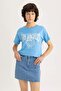 Regular Fit Crew Neck Printed Short Sleeve 100% Cotton T-Shirt B1016Ax23Hs - 6