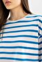 Coool Crop Striped Short Sleeve 100% Cotton T-Shirt A9046Ax23Sm - 5