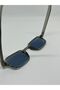 Yoda Rectangle Small Tiny Glasses Women Men Unisex Navy Blue Glass Sunglasses - 5
