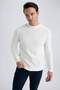 Standard Fit Regular Cut Crew Neck Muline Patterned Knitwear Sweater A5181Ax23Au - 3