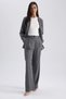 Wide Leg Pocketed High Waist Wide Leg Long Length Trousers A1919Ax23Au - 3