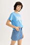 Regular Fit Crew Neck Printed Short Sleeve 100% Cotton T-Shirt B1016Ax23Hs - 4